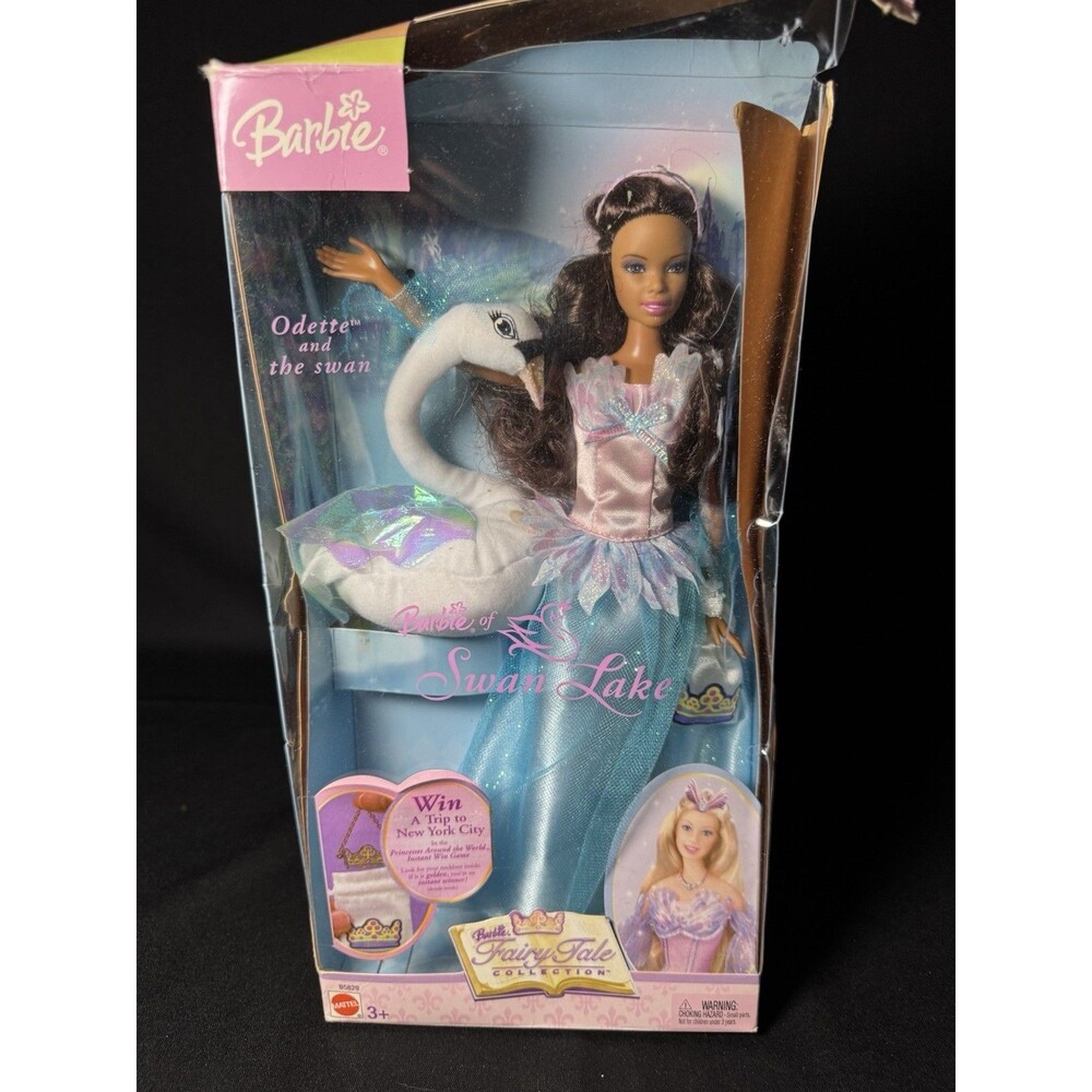 Barbie Fairy Tale Odette & the Swan of Swan Lake Doll Mattel 2003 #B5829 Box Dam